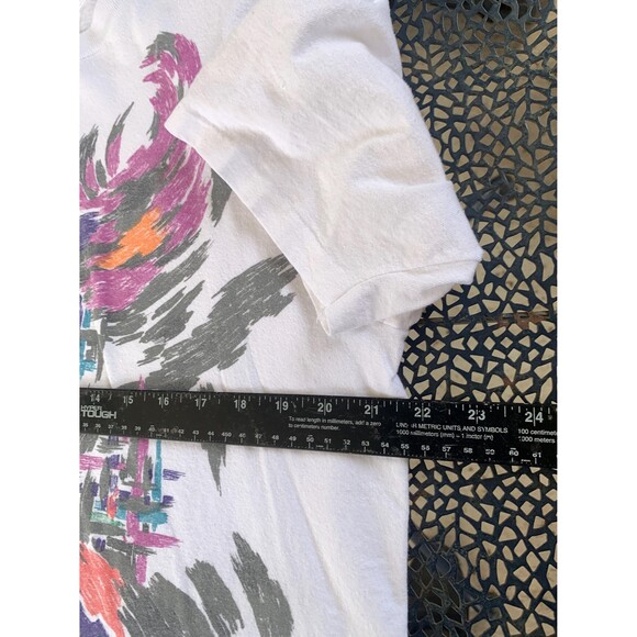 True Vintage 80s Jacques Moret abstract art print fits Size L - Picture 10 of 12